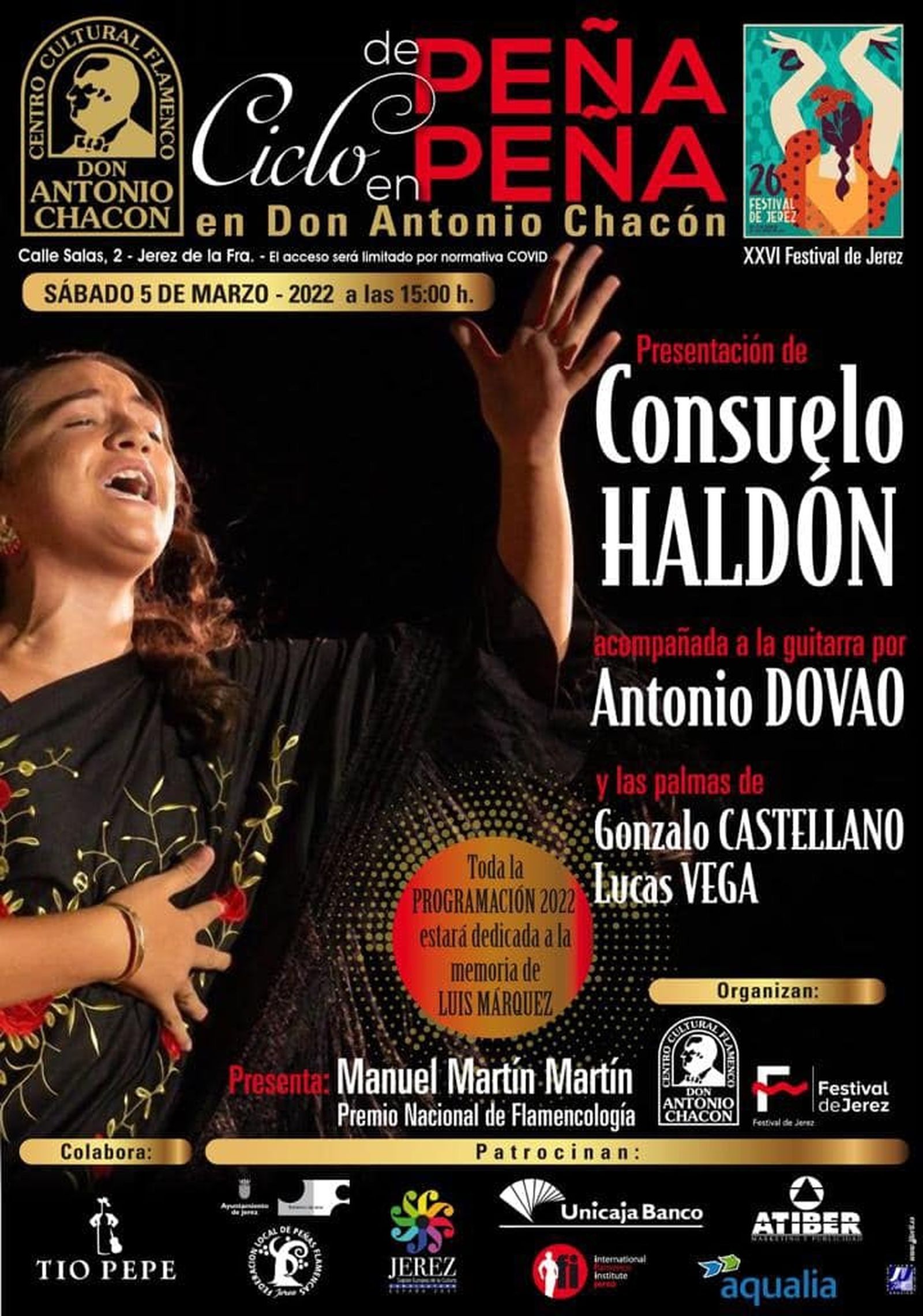 Cartel de la presentación de Consuelo Haldón