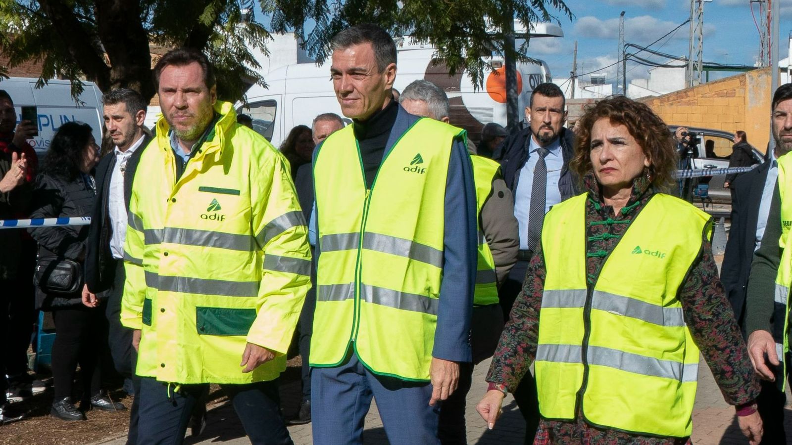Puente, Sánchez y Montero, en Adamuz.