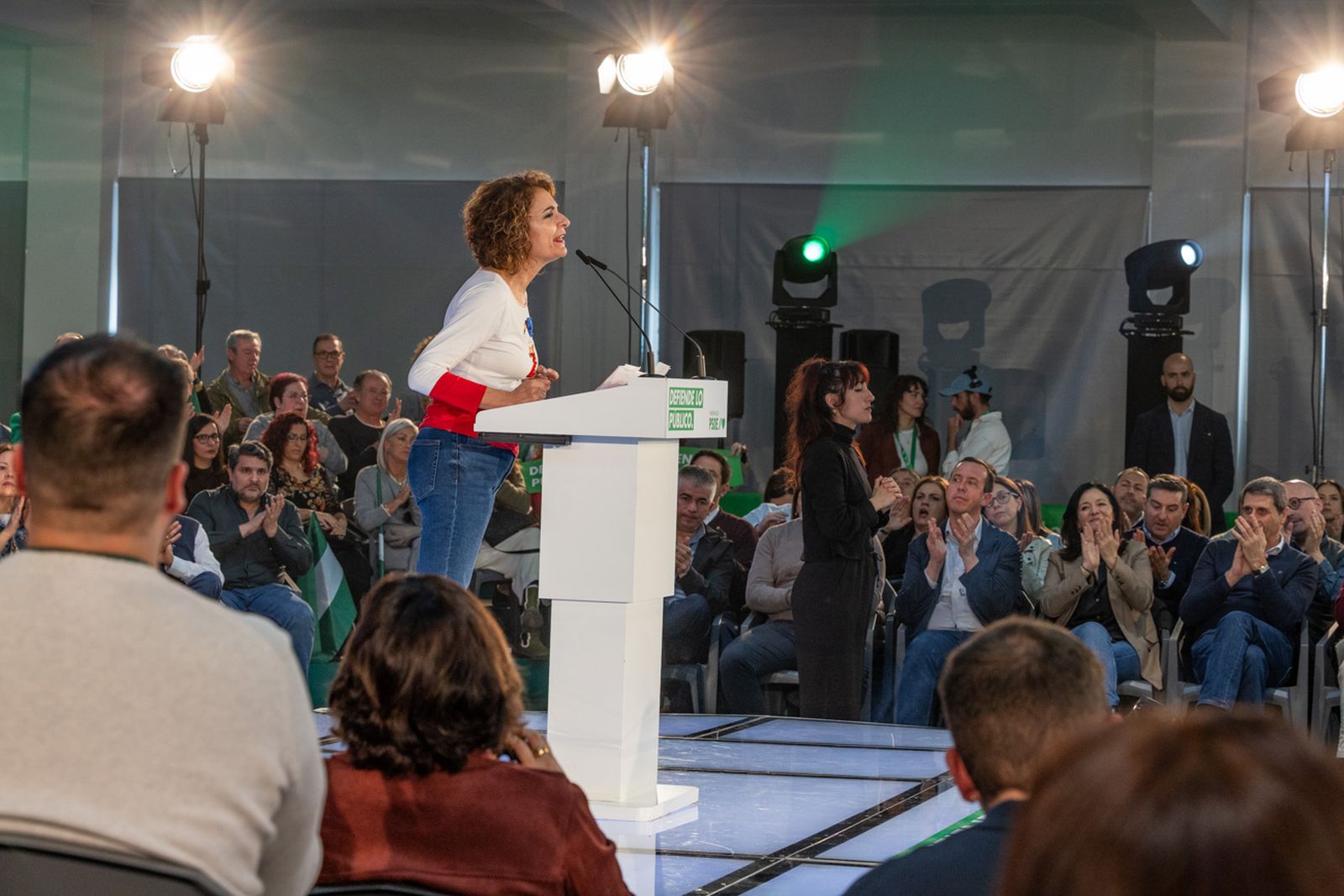 Acto en defensa de los servicios públicos para celebrar el 28F en Jaén