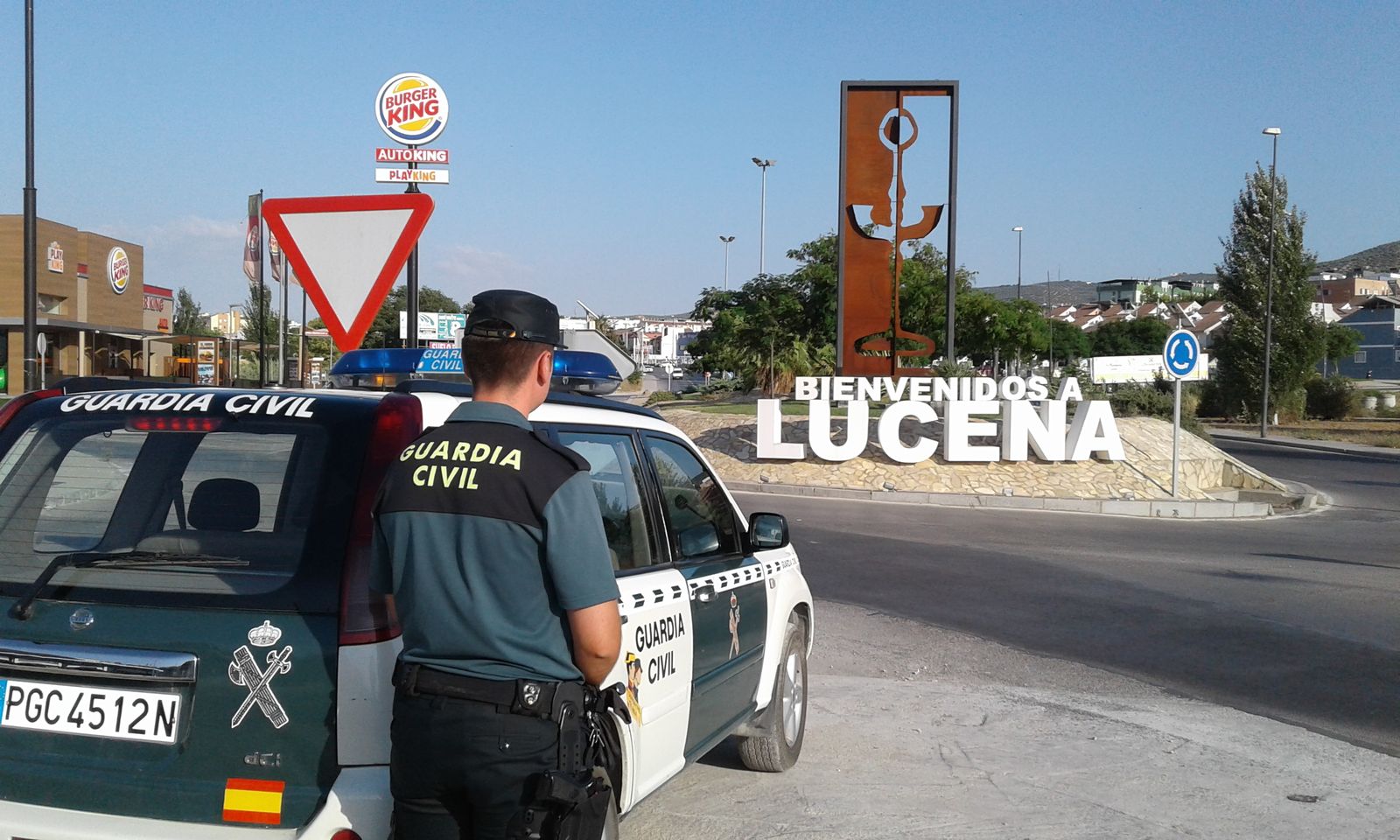 Control de la Guardia Civil en Lucena.