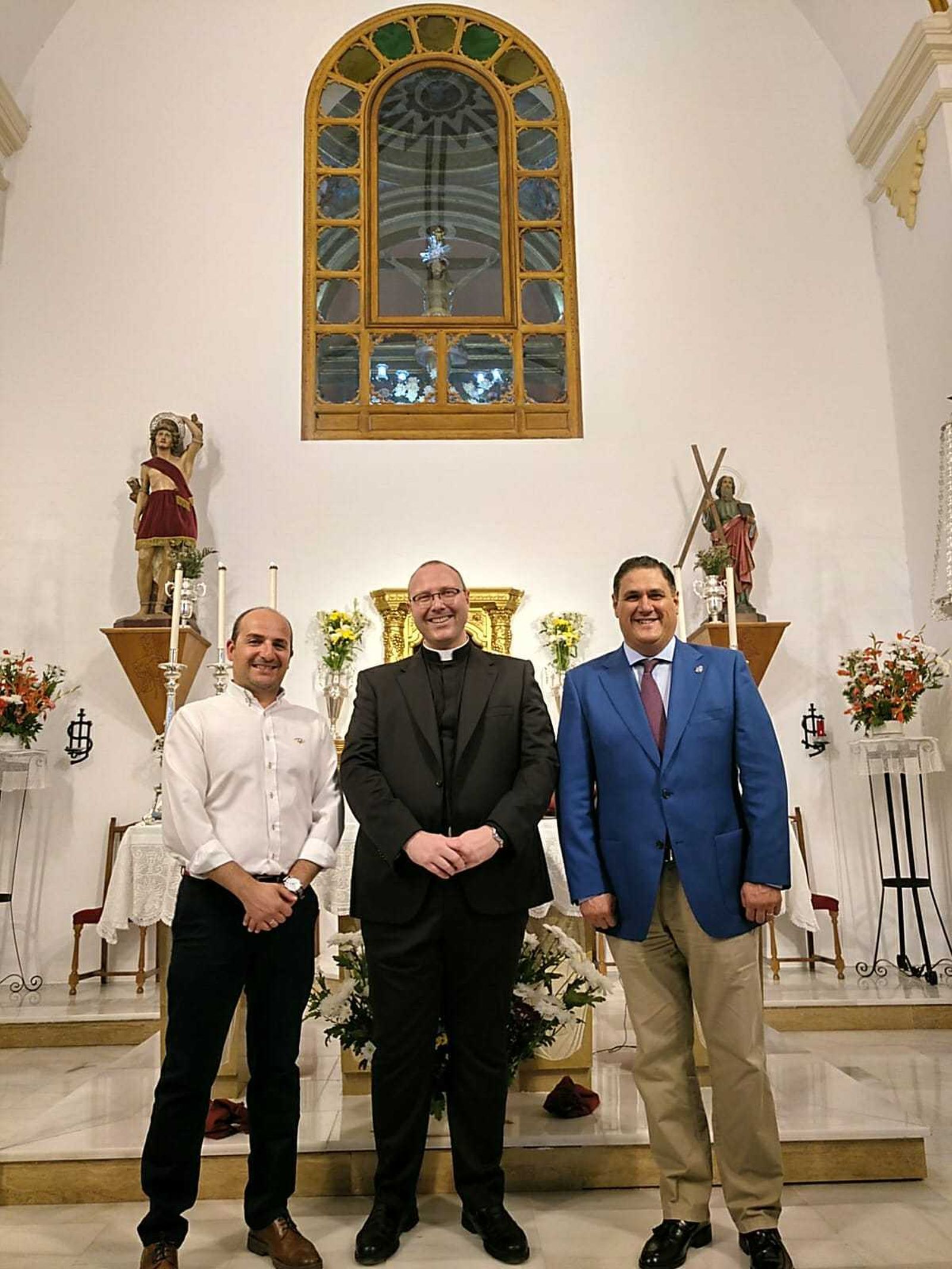 Jesús Martín Gómez, tras jurar su cargo como nuevo párroco de Fondón.