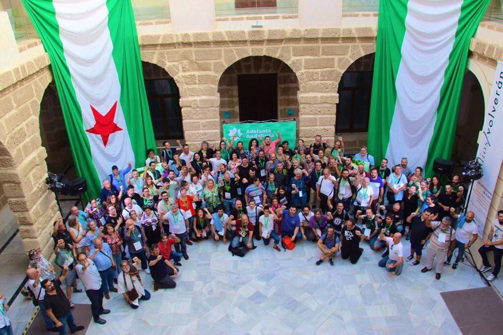 Una imagen de la asamblea nacional de Adelante Andalucía.
