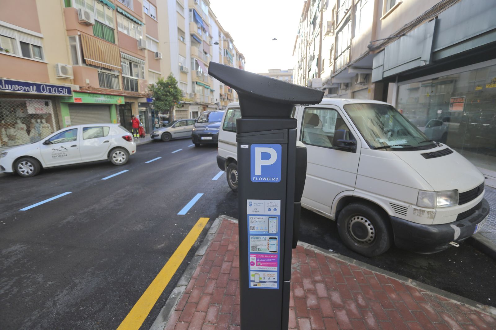 Una zona azul en Málaga capital.