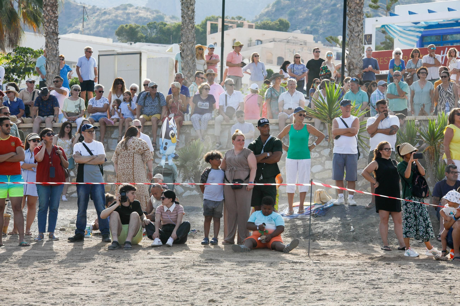 La carrera de cintas y la exhibición de caballos de los Moros y Cristianos de Mojácar, en imágenes