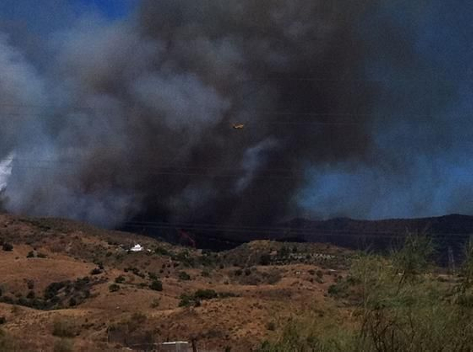 Imagen del incendio de Los Montes  Foto: Manuel Martín