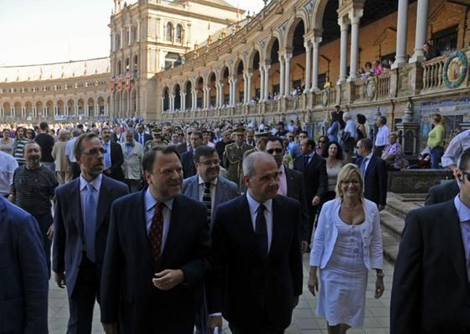 Portestas durante la reinauguración de la Plaza de España.

Foto: Juan Carlos Vázquez