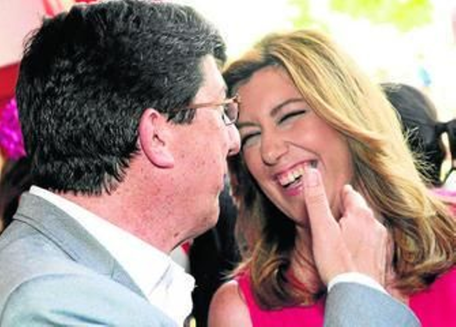 Juan Marín, ayer con Susana Díaz en la Feria de Sevilla.