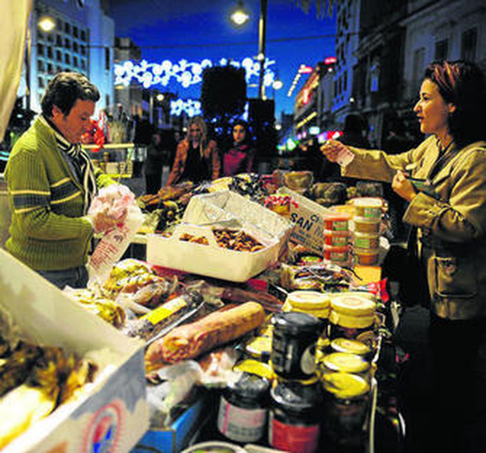 Uno de los expositores de la I Muestra Gastronómica de Navidad.