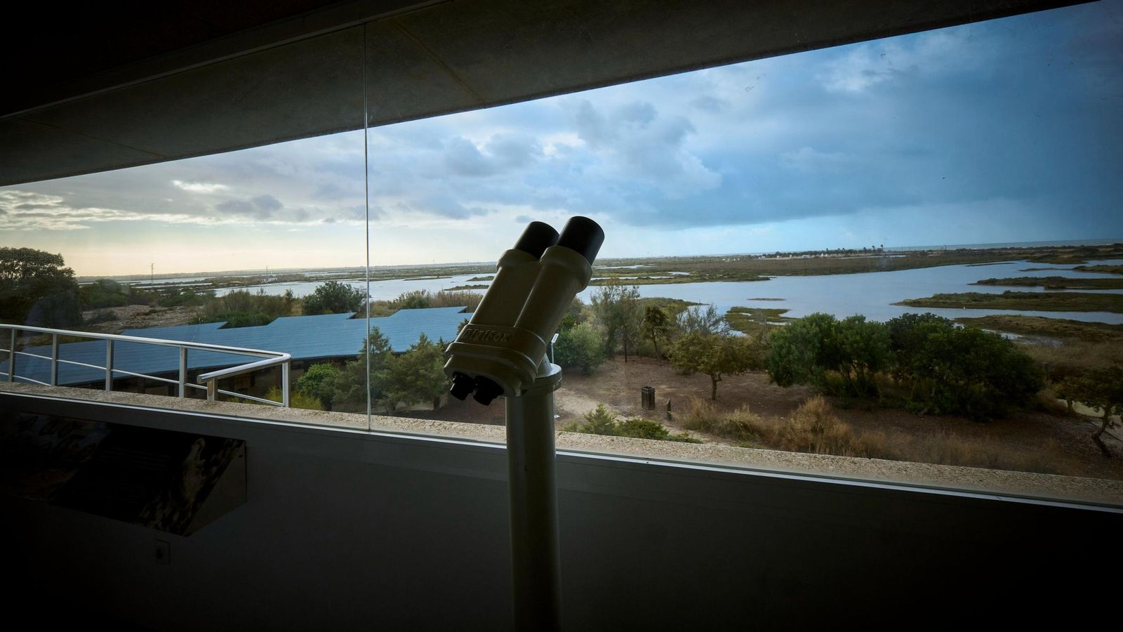 La provincia de Cádiz tiene multitud de enclaves ideales para contemplar la amplia diversidad de aves que viven en esta tierra. En la imagen, un mirador para el avistamiento de aves ubicado en San Fernando, en pleno Parque Natural de la Bahía de Cádiz.