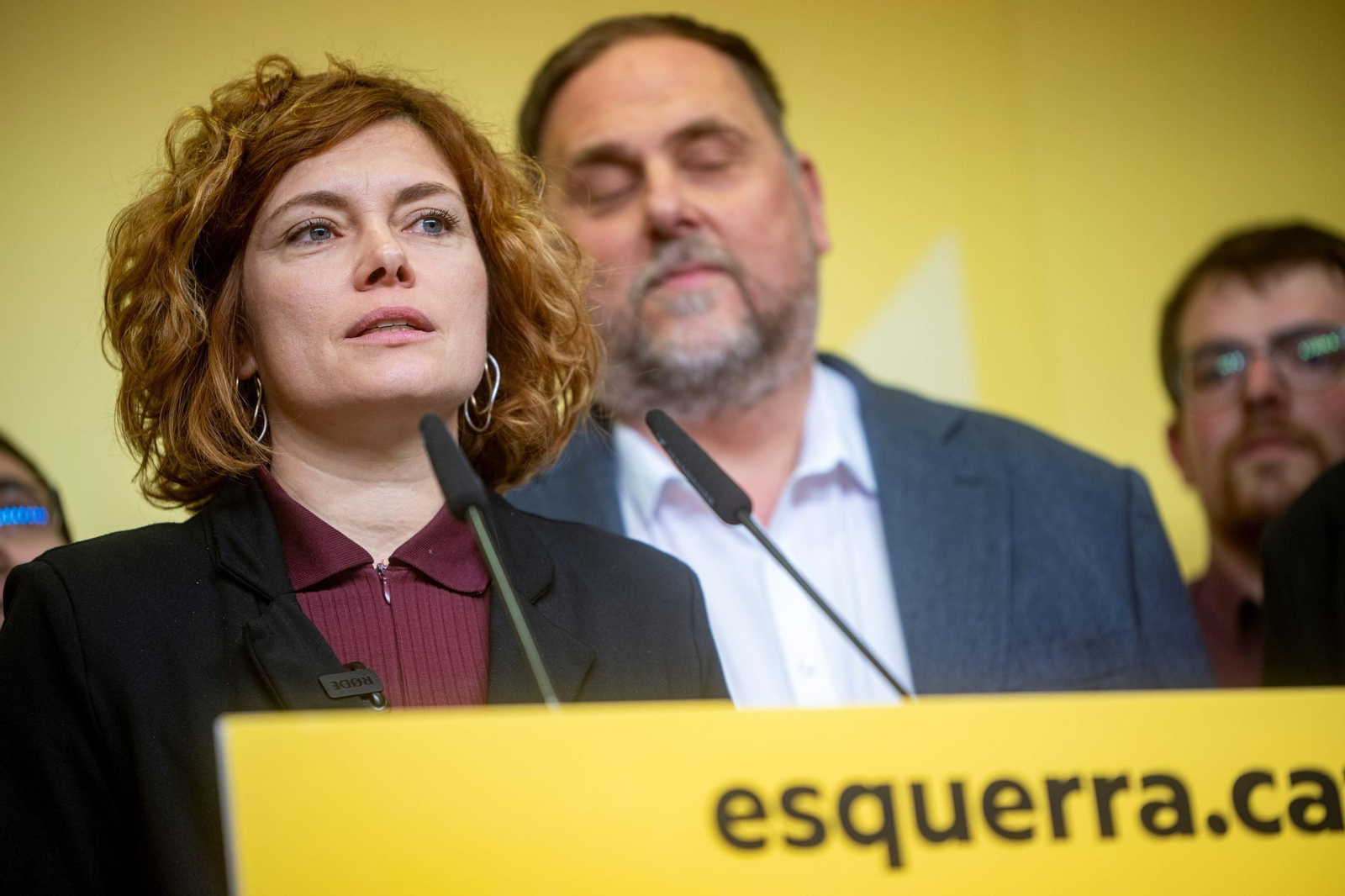 Elisenda Alamany y Oriol Junqueras, tras ganar el 30 Congreso Nacional de ERC.