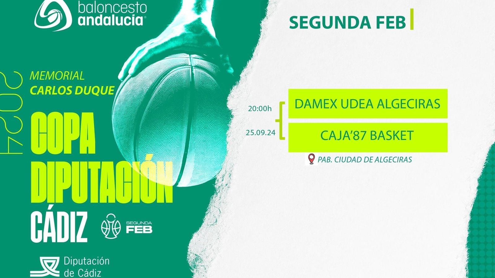 Cartel de la Copa Diputación de la Segunda FEB.