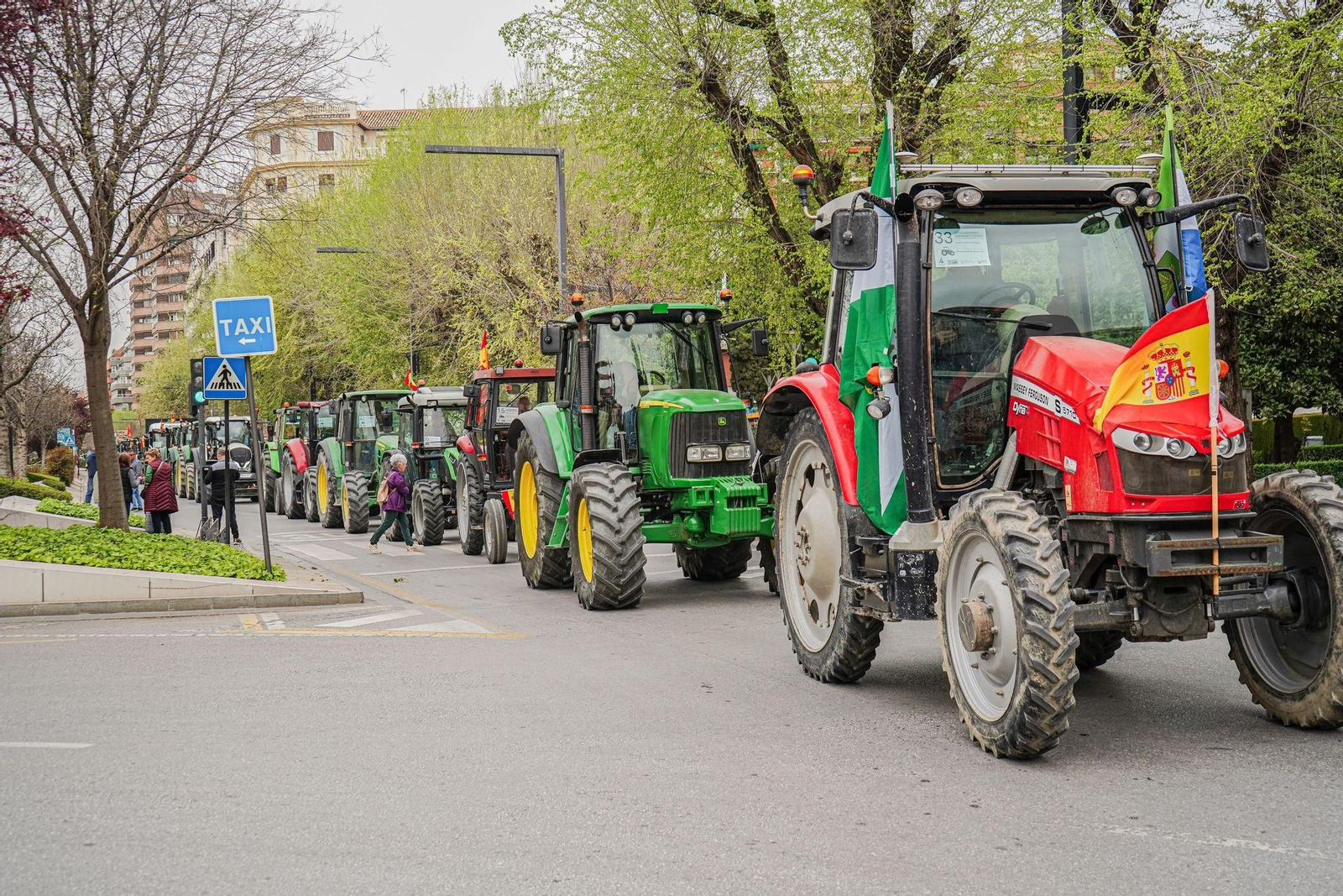 Las mejores fotos de la tractorada de Granada de este Viernes de Dolores