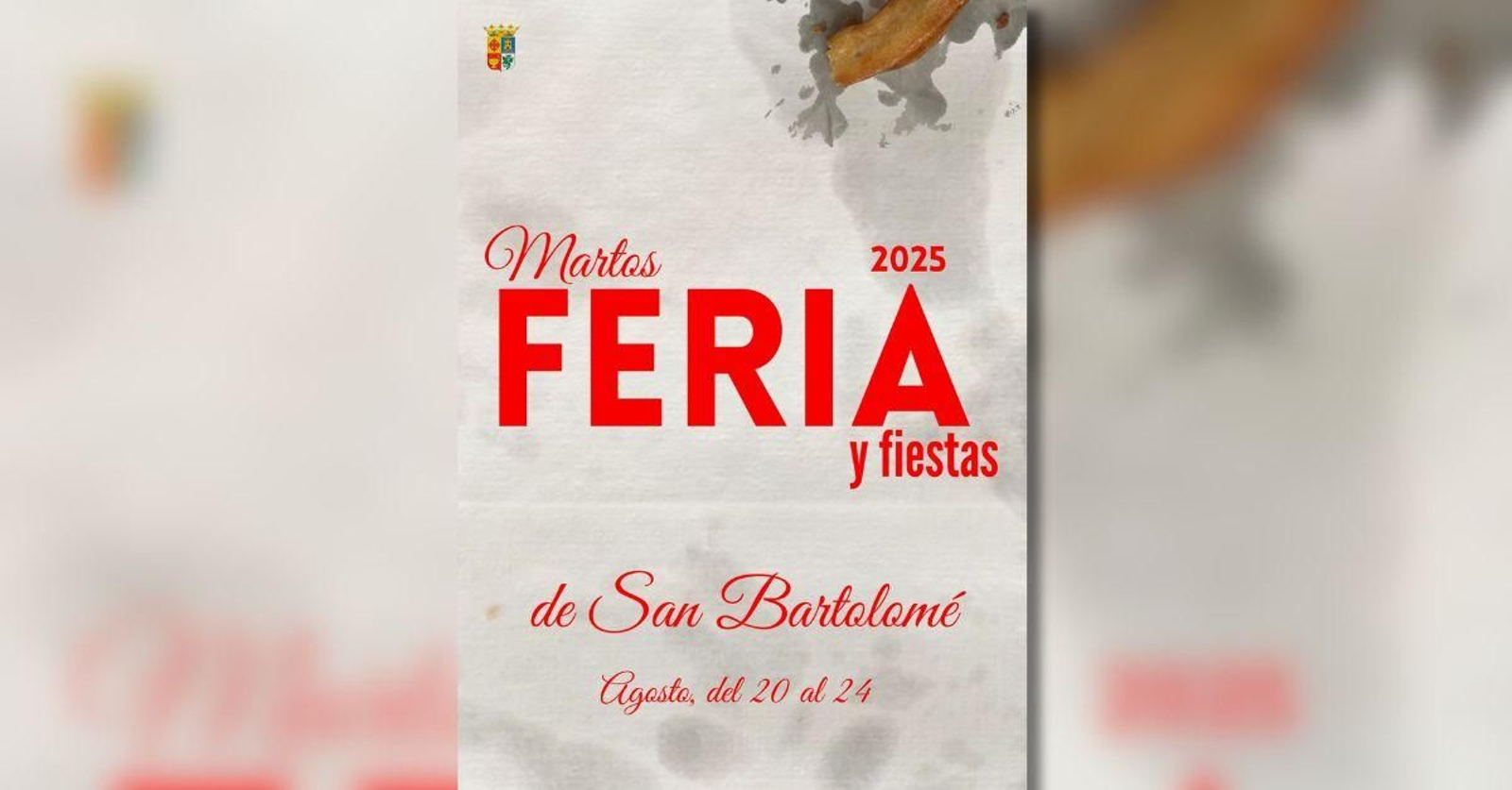Cartel presentado para la Feria y fiestas de San Bartolomé, obra de Lucía Ortiz.