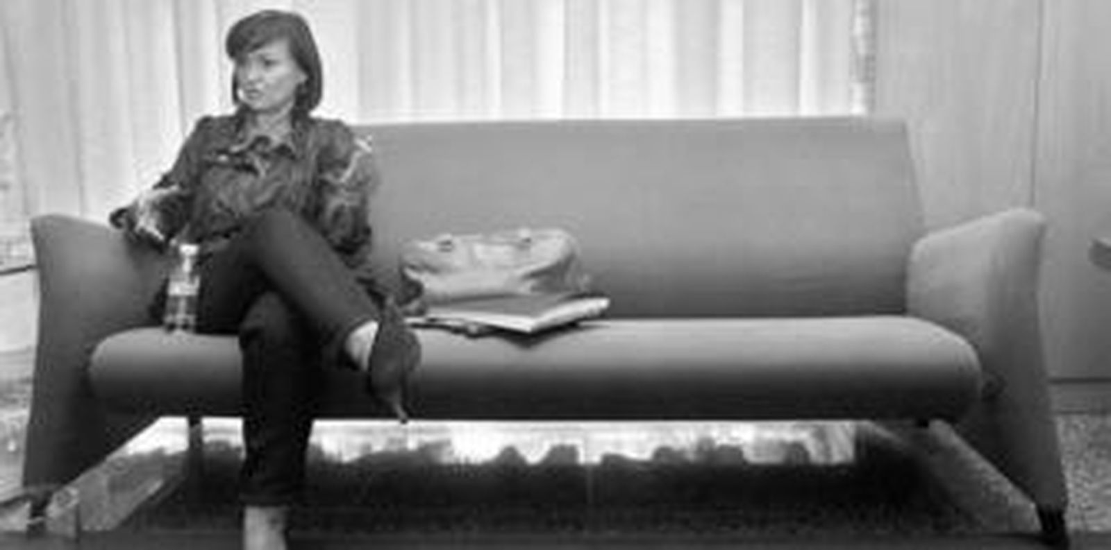 Carmen Calvo, durante la entrevista.