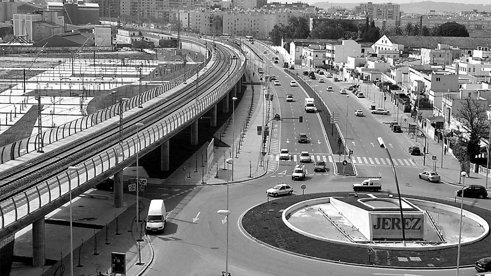 Paso elevado construido en Jerez de la Frontera
