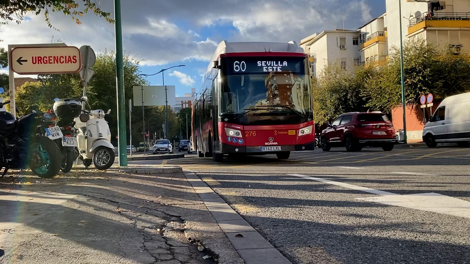 Los cortes en la SE-20 y las fuertes lluvias han marcado la jornada del estreno de la SE-20
