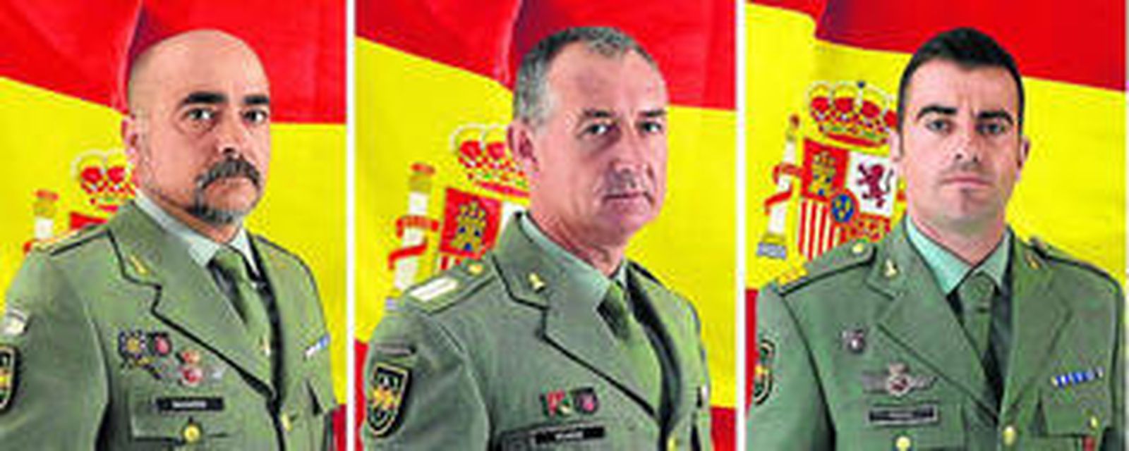 Los tres militares fallecidos en la explosión de un proyectil en la Base de la Legión.