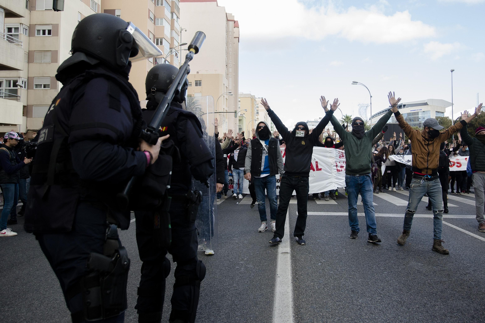 Imágenes de la manifestación por la huelga del metal