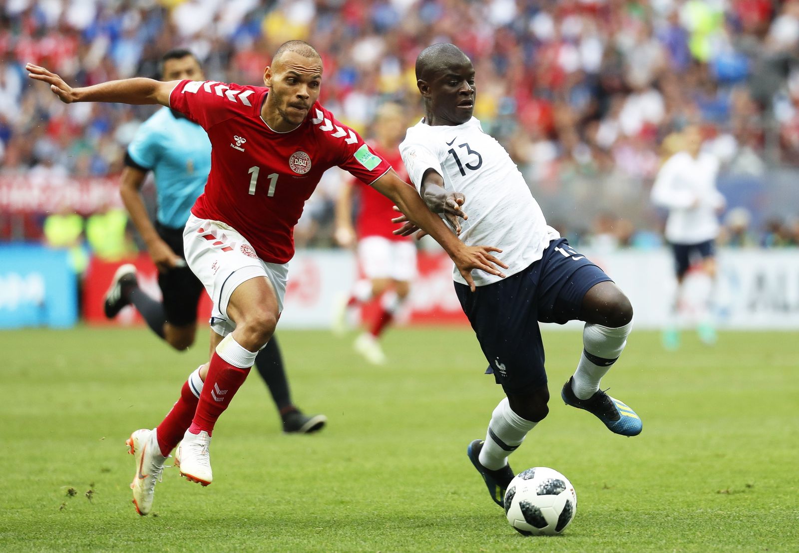 Las imágenes del Dinamarca-Francia