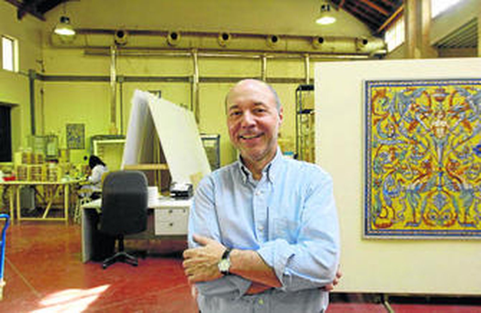 El arquitecto Marcelo Magadán, ayer en la escuela-taller Plaza de España de la calle Lumbreras.