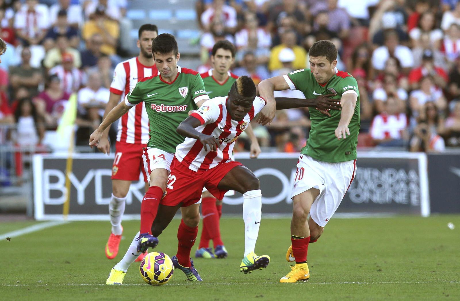Thomas Partey, en un partido ante el Athletic Club con la elástica rojiblanca