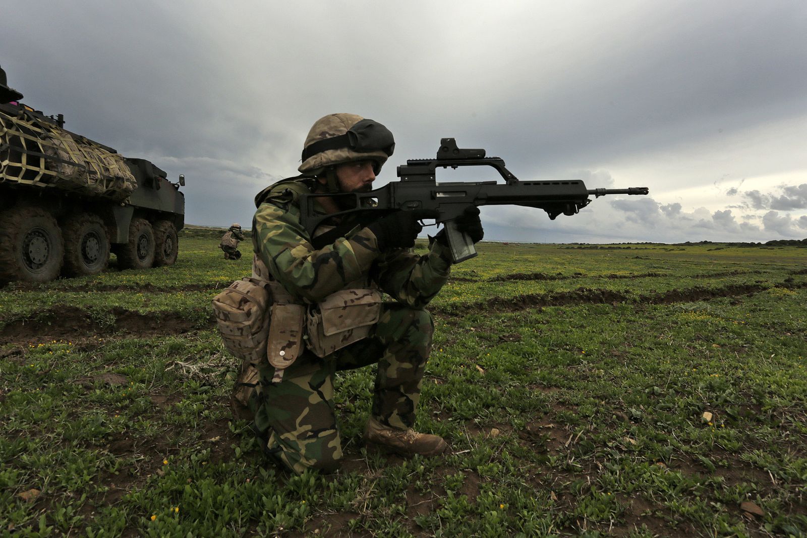 Maniobras Gruflex 61 de la Armada en el Retín