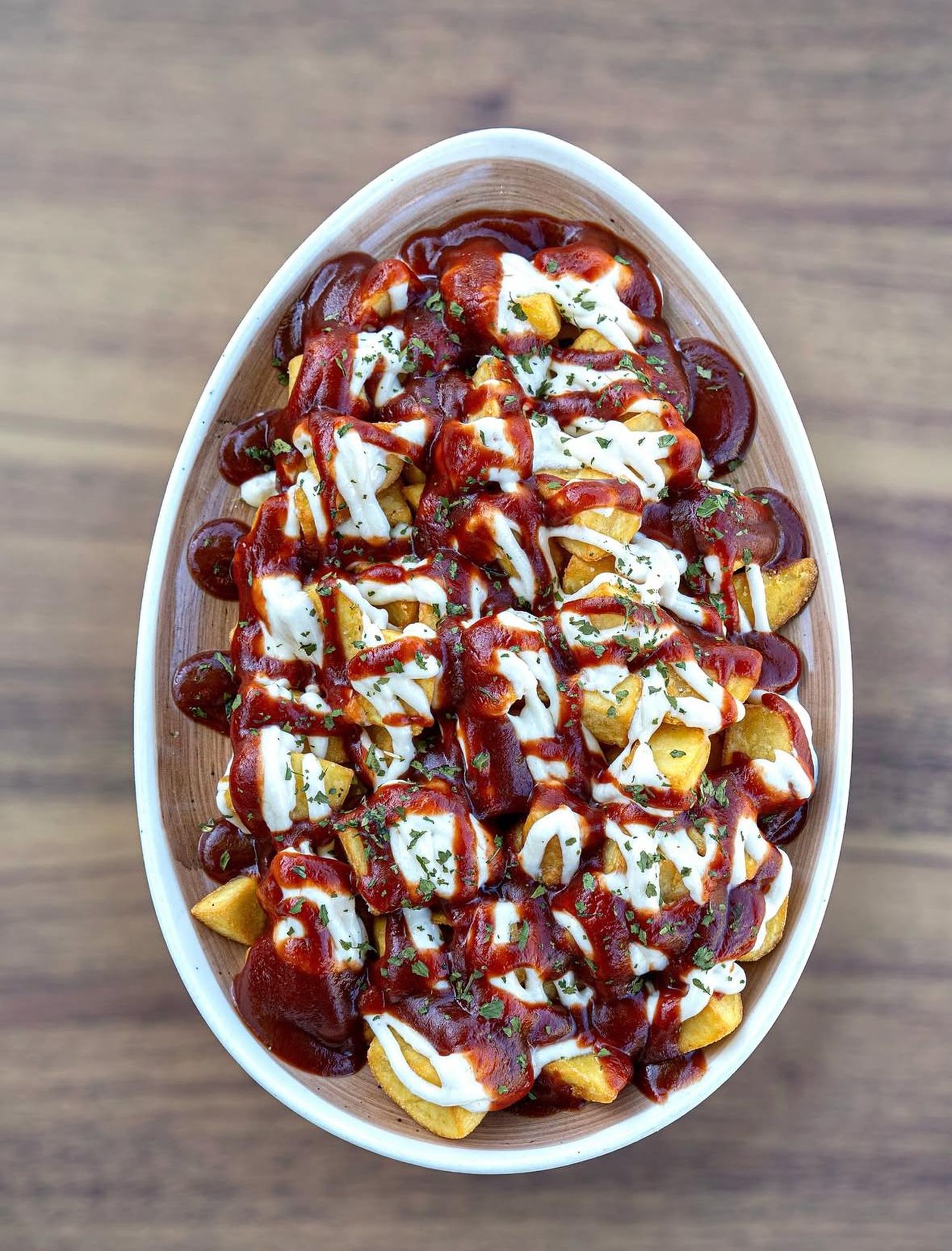 Las patatas Braviolis, de El Bodegón, en Jerez.