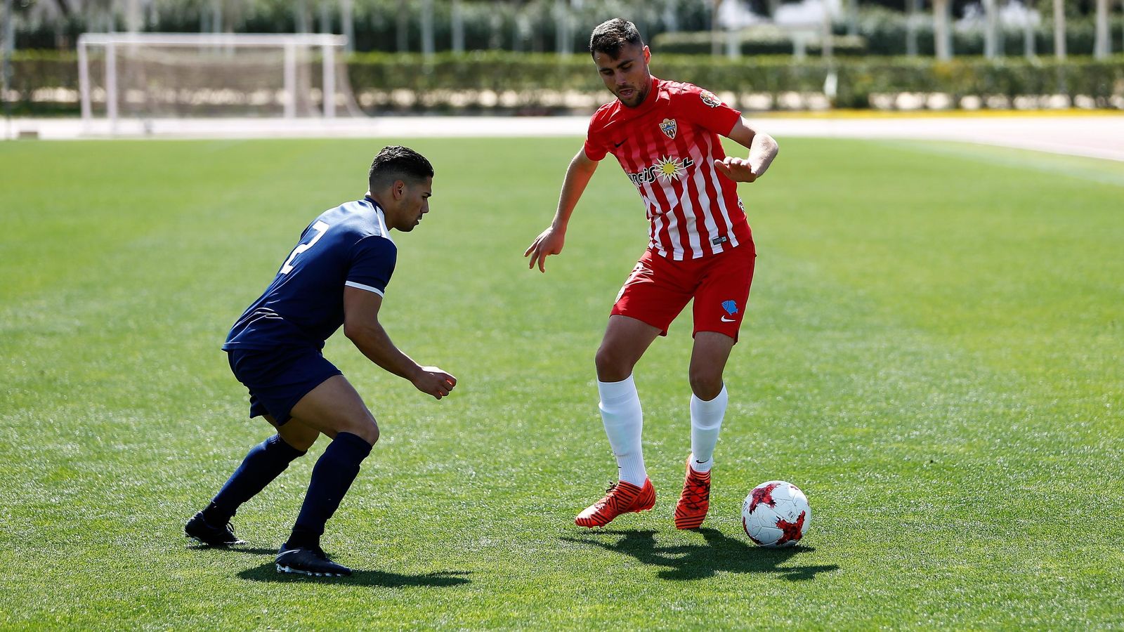 Javi, en un partido con el filial.