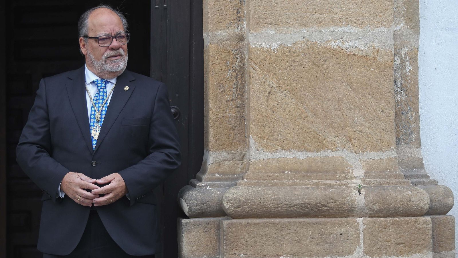 Manuel Delgado, en la puerta de La Palma.