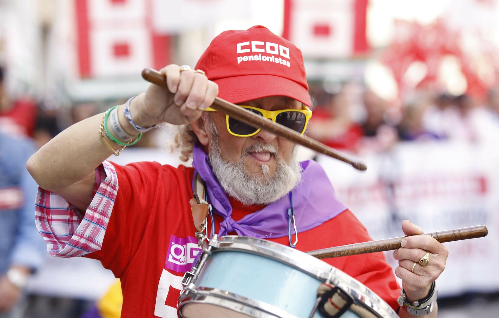 Las mejores fotografías de la manifestación del 1 de mayo en Málaga