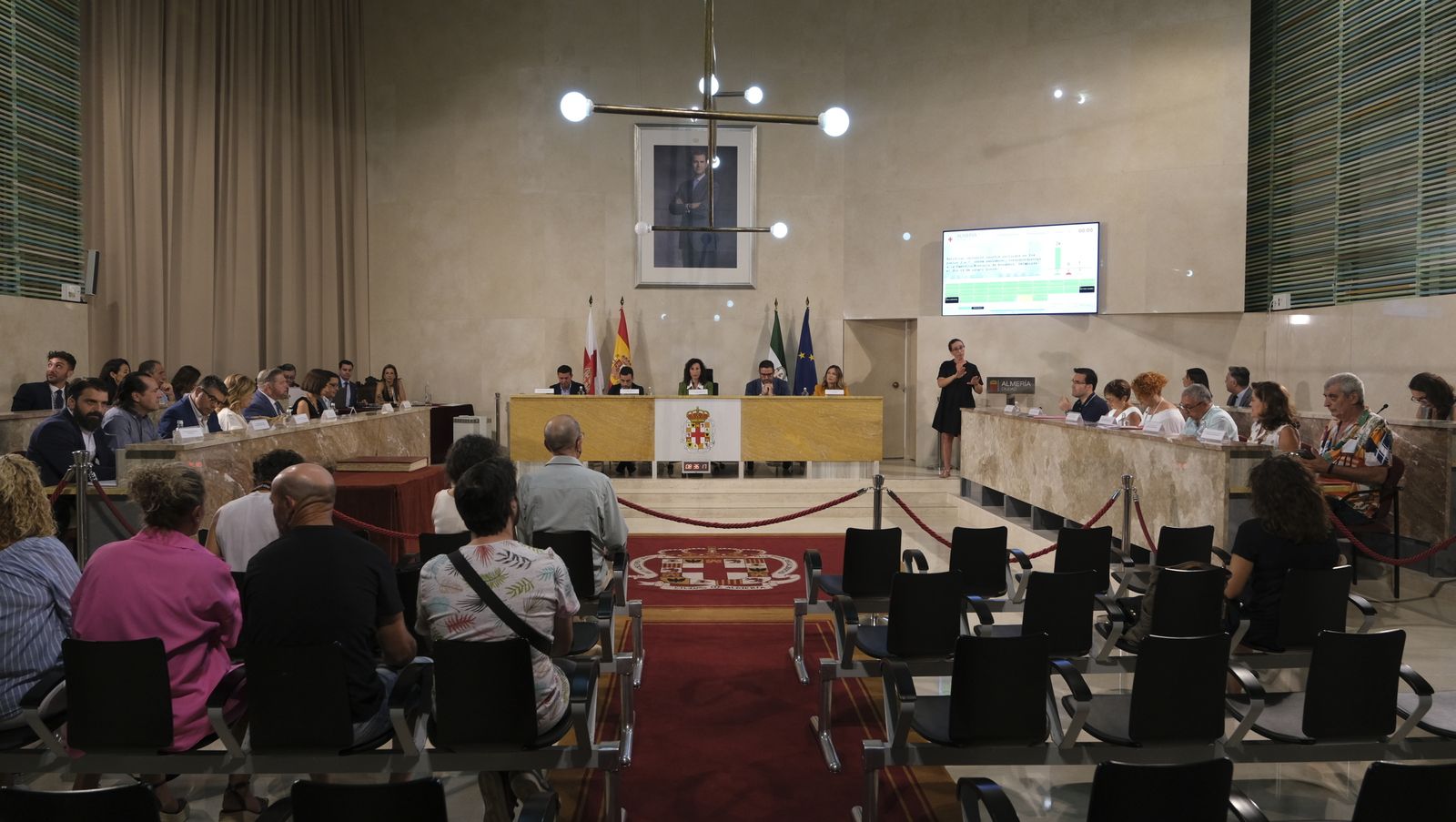 Imágenes del pleno ordinario del Ayuntamiento de Almería