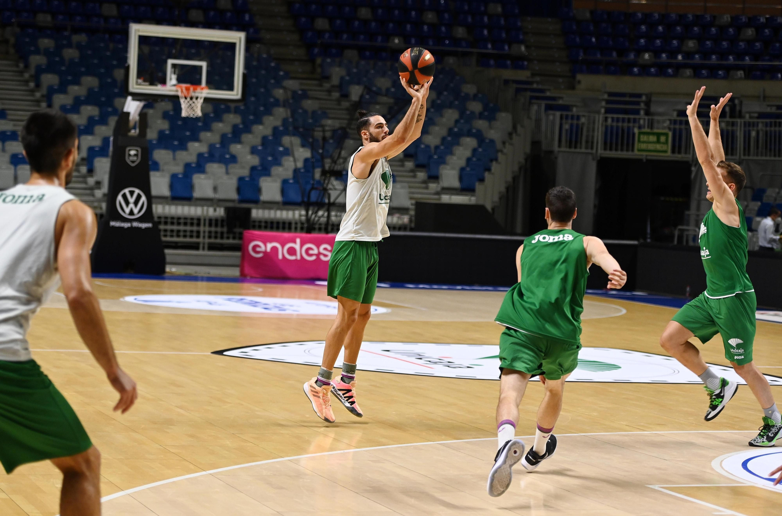 Las fotos del entrenamiento del Unicaja antes de recibir al Barcelona