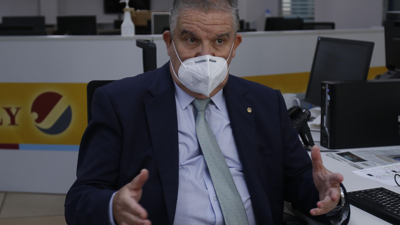 Francisco Yoldi, durante un momento de la entrevista.