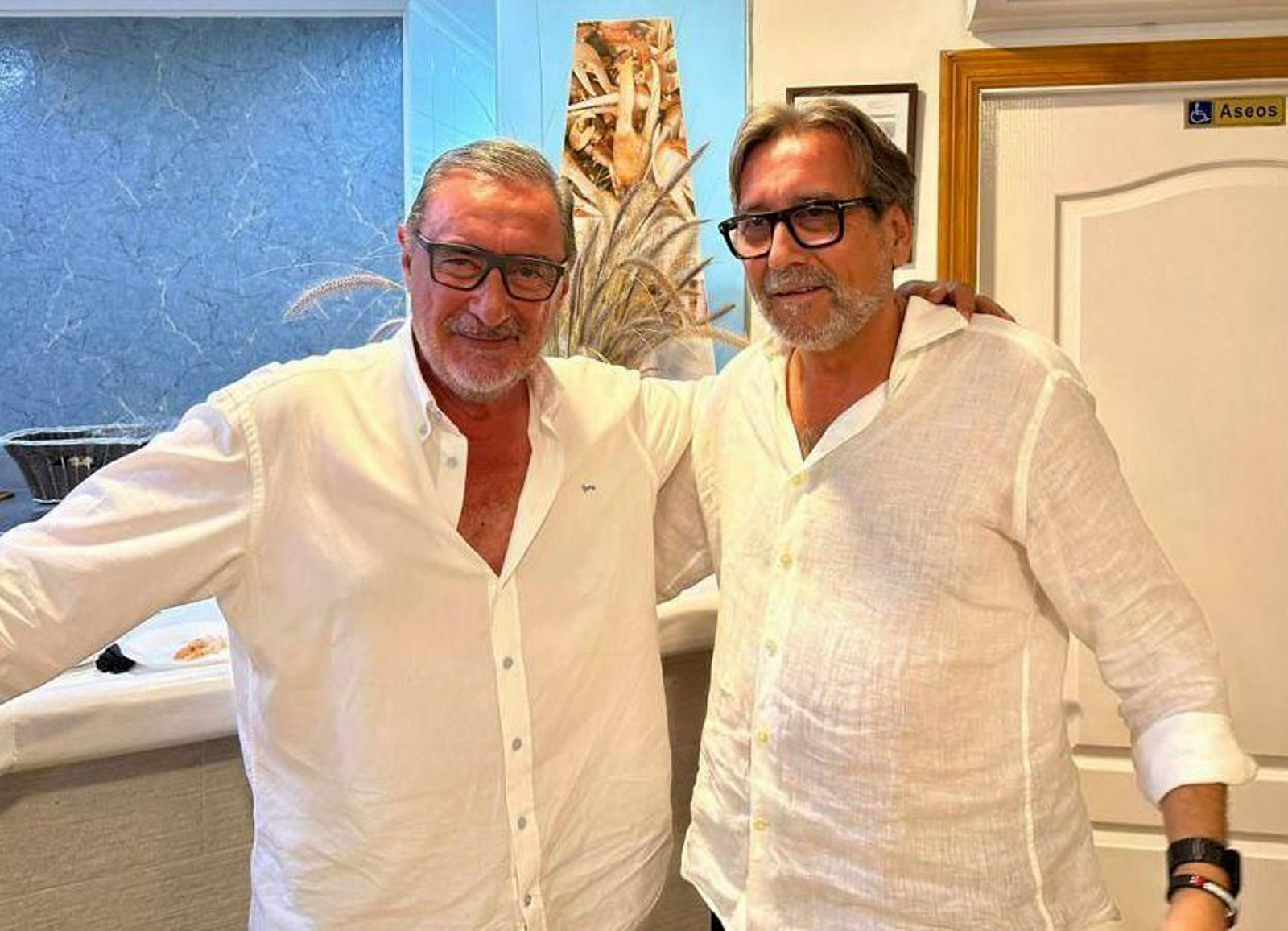 Carlos Herrera y Martín Gómez, en La Marea de Marcos. Carlos Herrera y Martín Gómez, en La Marea de Marcos.