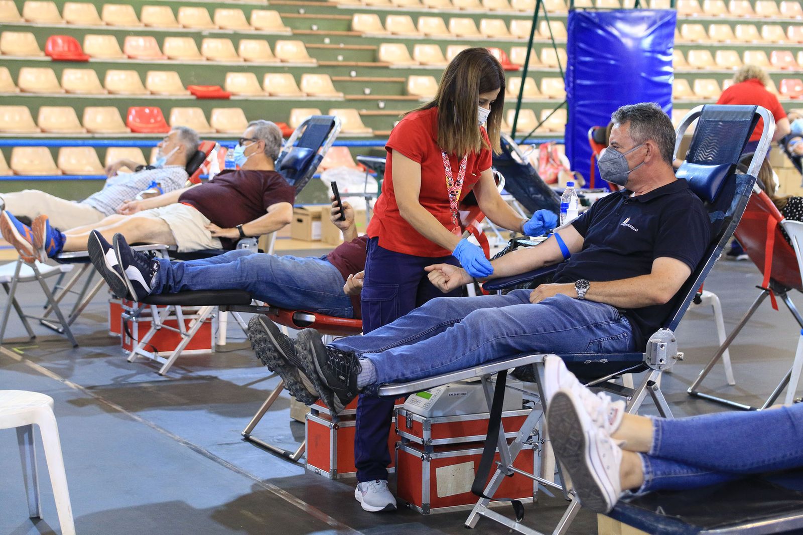 El pabellón Rafael Florido acoge el récord de donantes de sangre