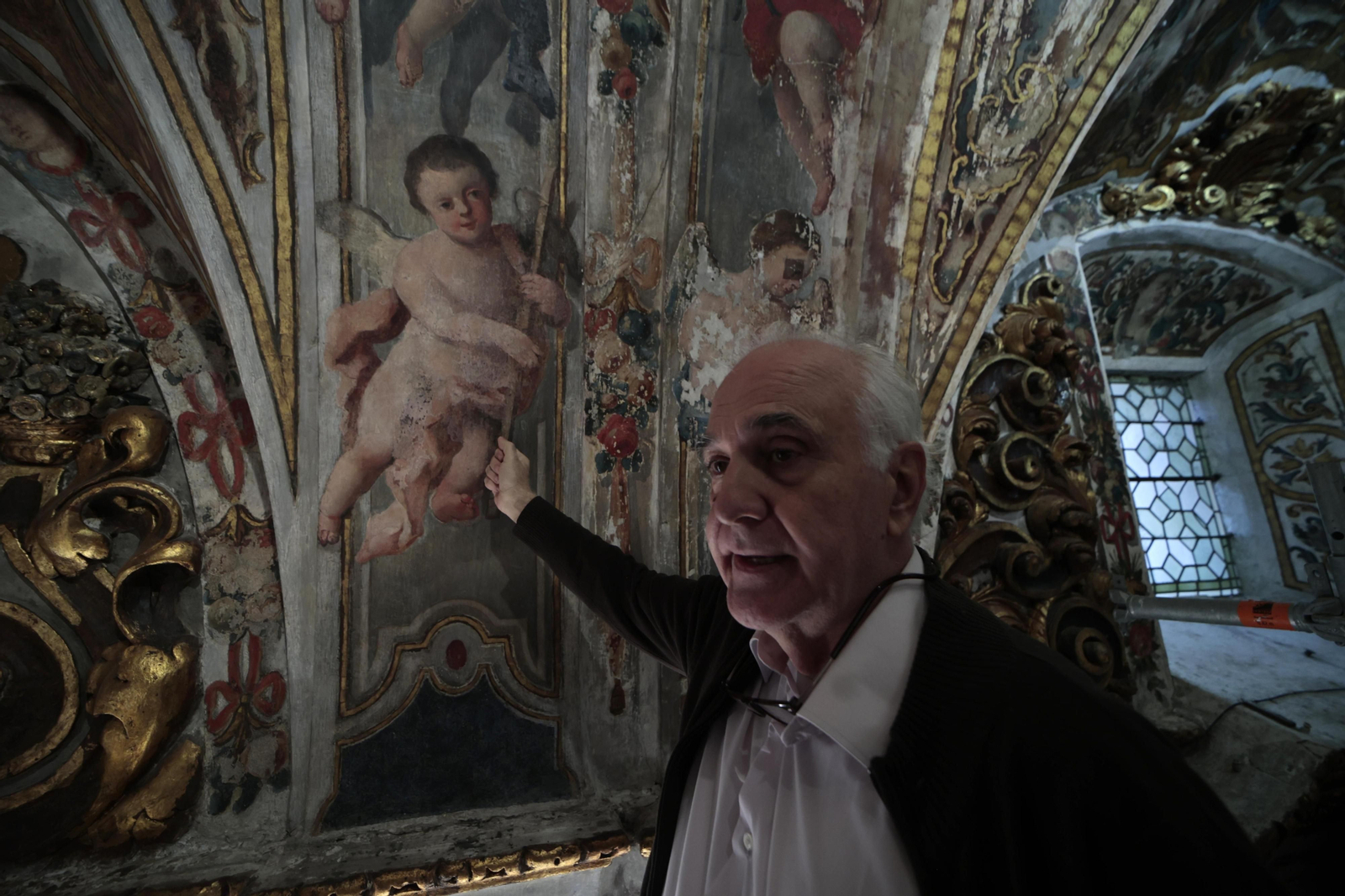 imágenes del estado de la restauración de la capilla de San José