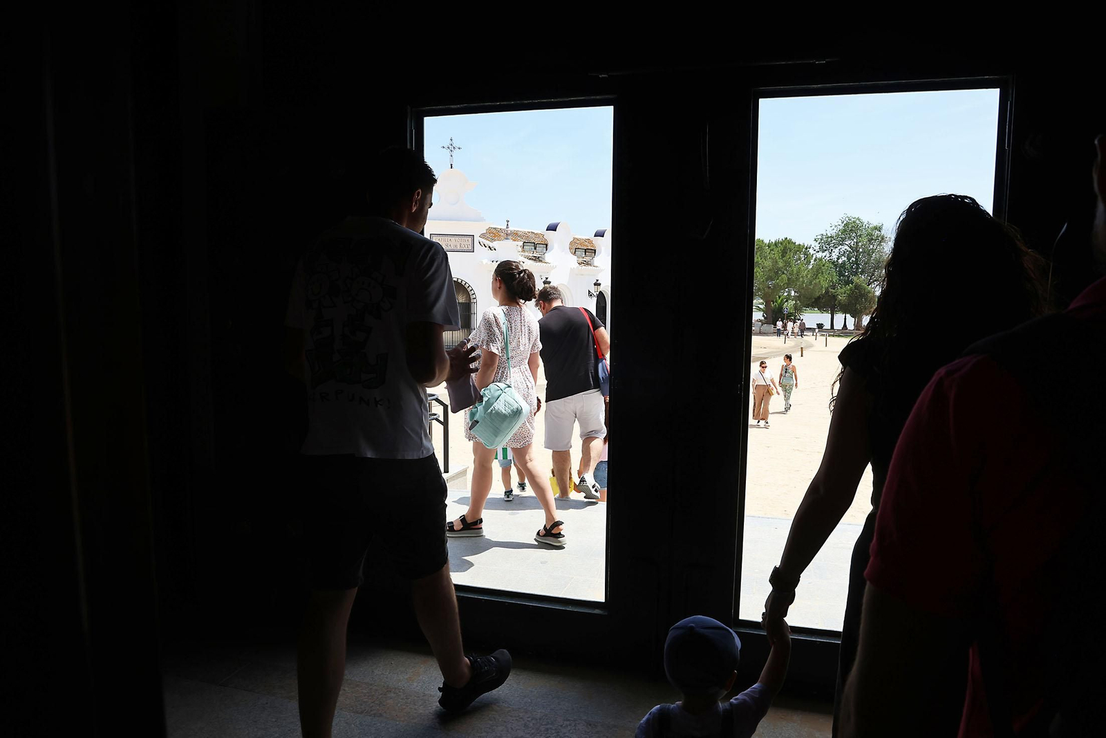 Ambiente en El Rocío en vísperas de la Romería