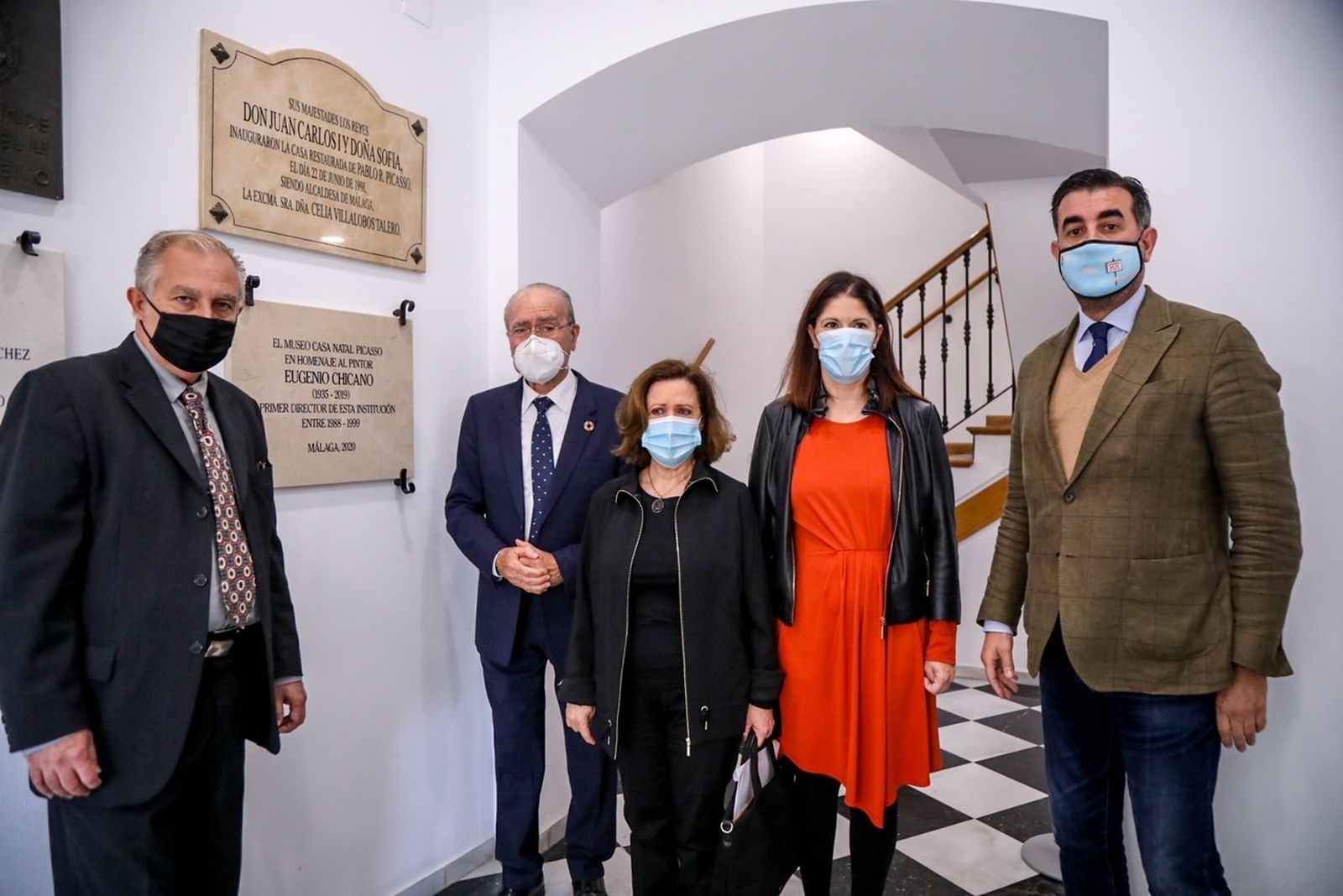 Descubrimiento de la placa conmemorativa, este miércoles, en la Casa Natal.