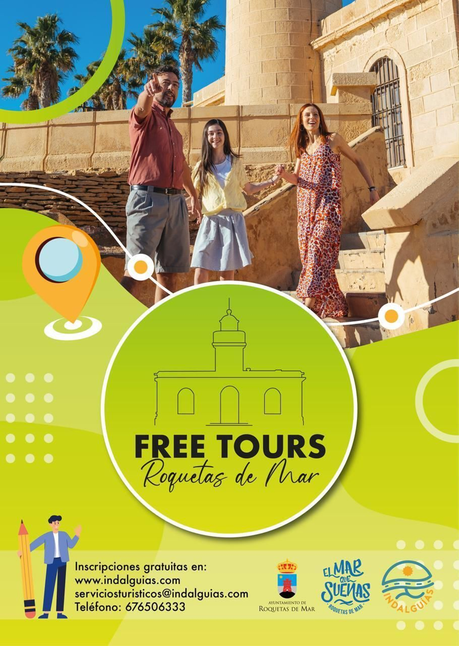Cartel informativo del proyecto 'Free tours Roquetas de Mar' Cartel informativo del proyecto 'Free tours Roquetas de Mar'