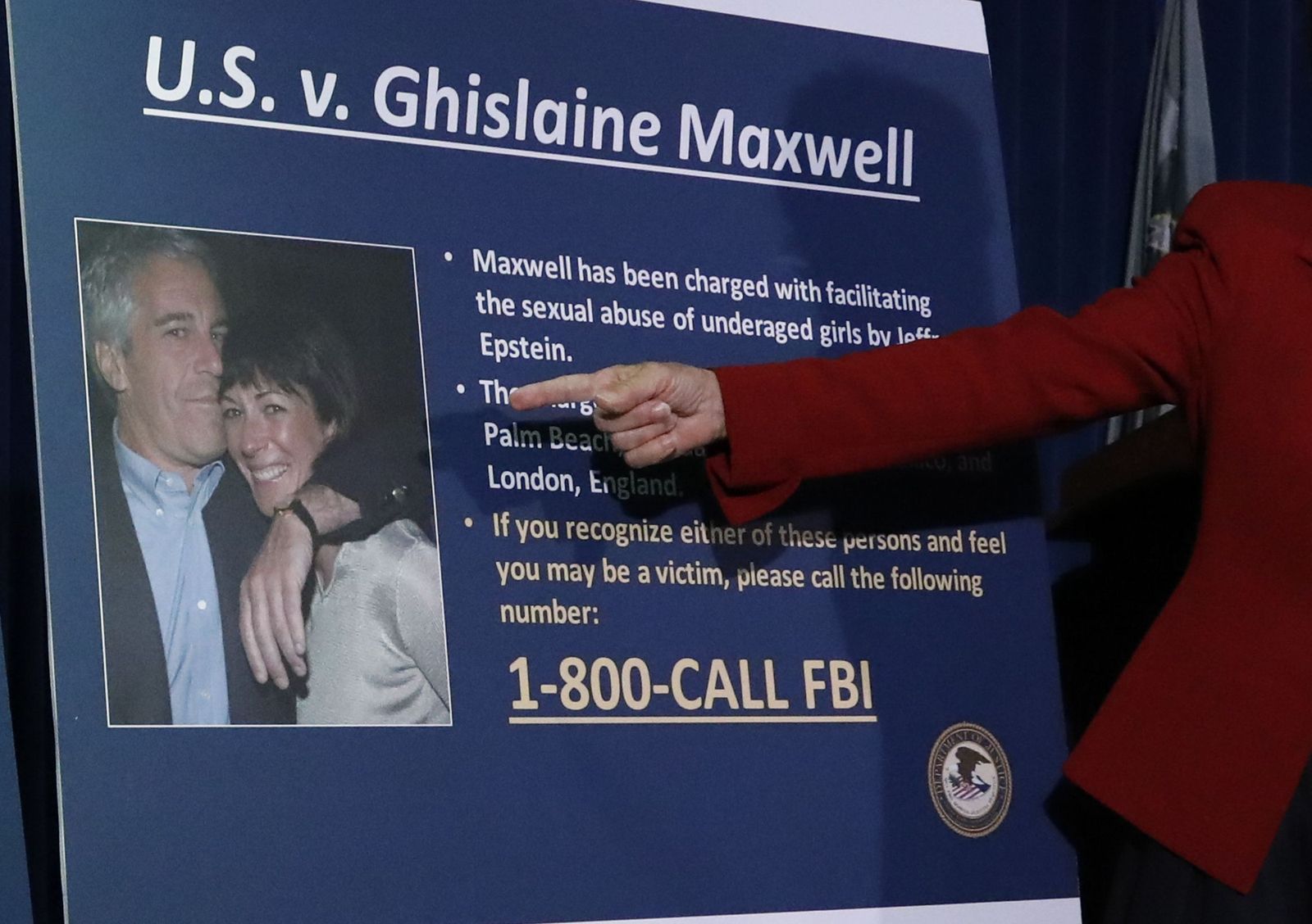 Imagen de la causa contra la cómplice de Epstein, Ghislaine Maxwell.