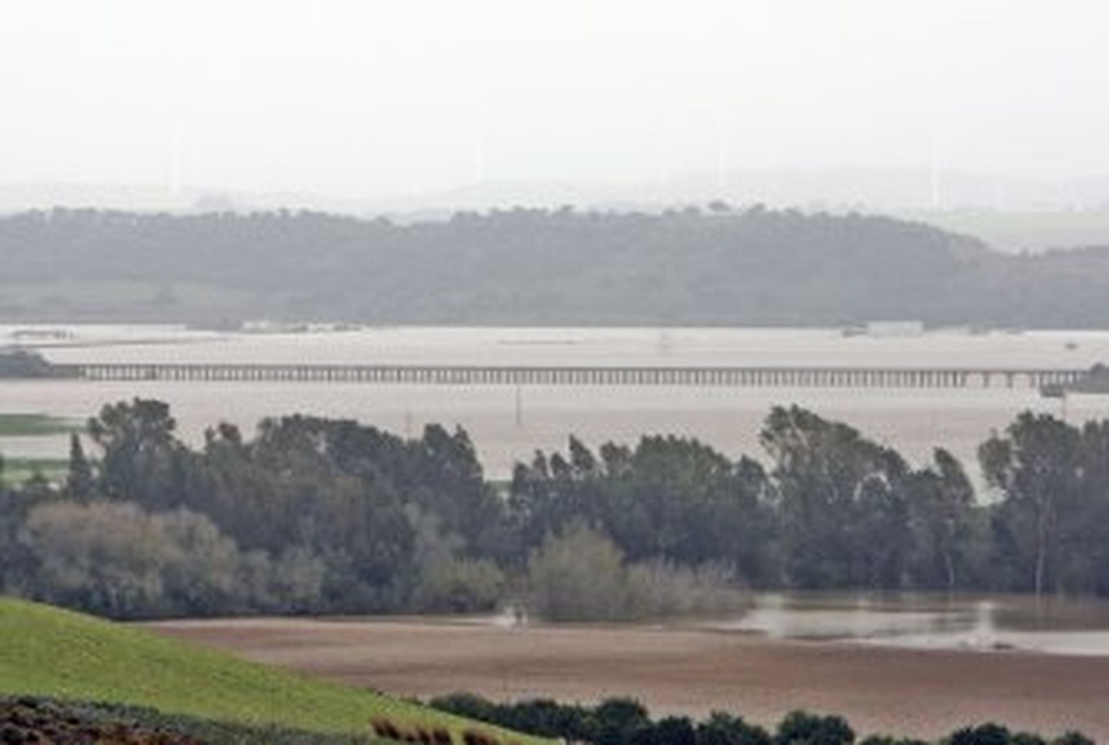 El caudal del Guadalete sigue en la misma cota