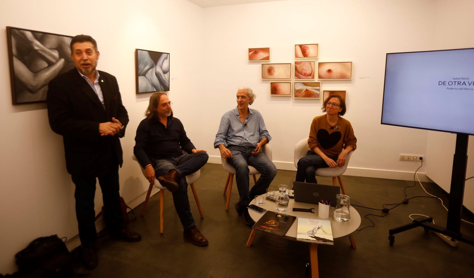 Fernando Lara, Javier Fernández, Federico del Barrio e Isabel Bono, en la segunda sesión del ciclo.