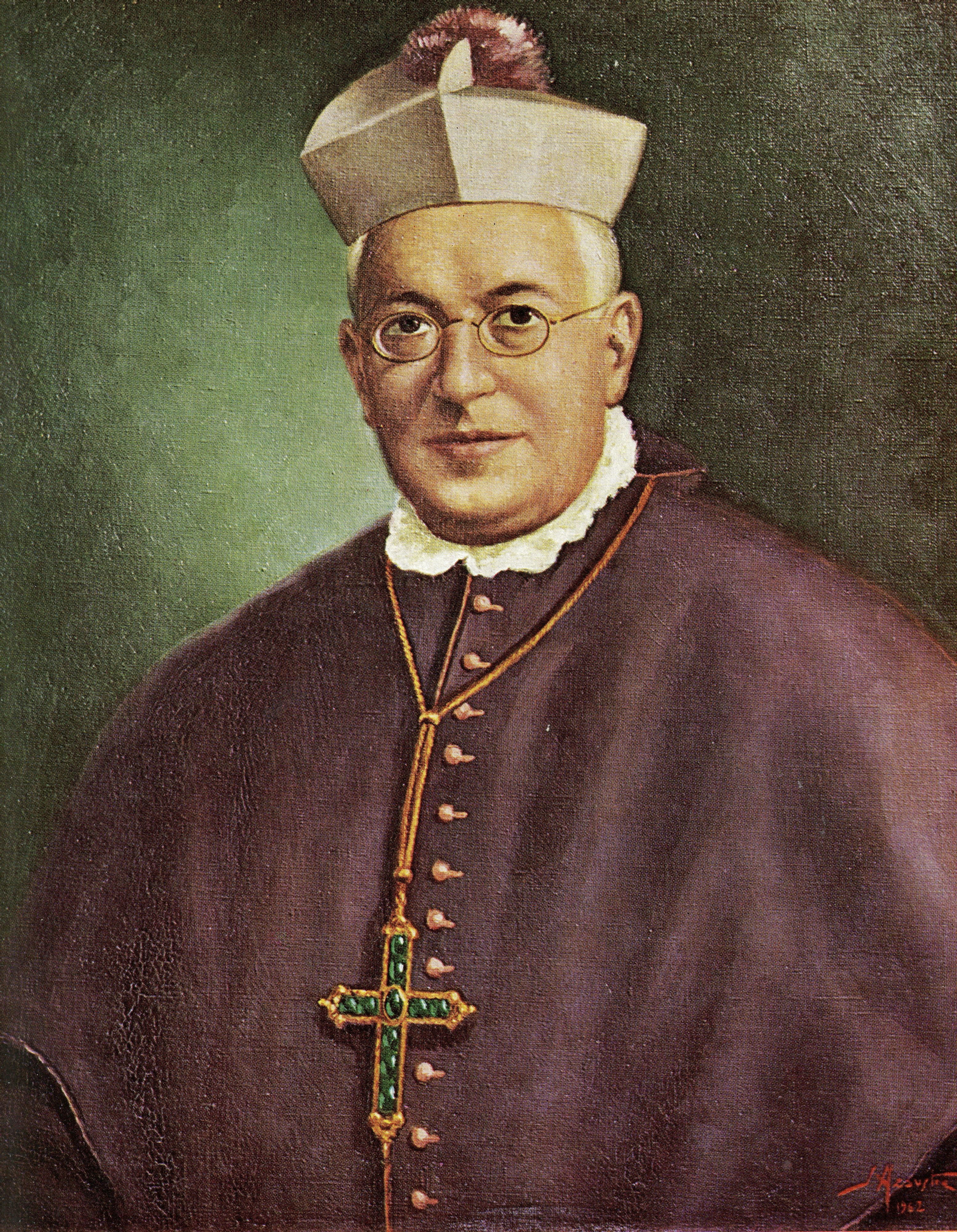 Obispo Martínez Noval. Óleo de J. Azaustre