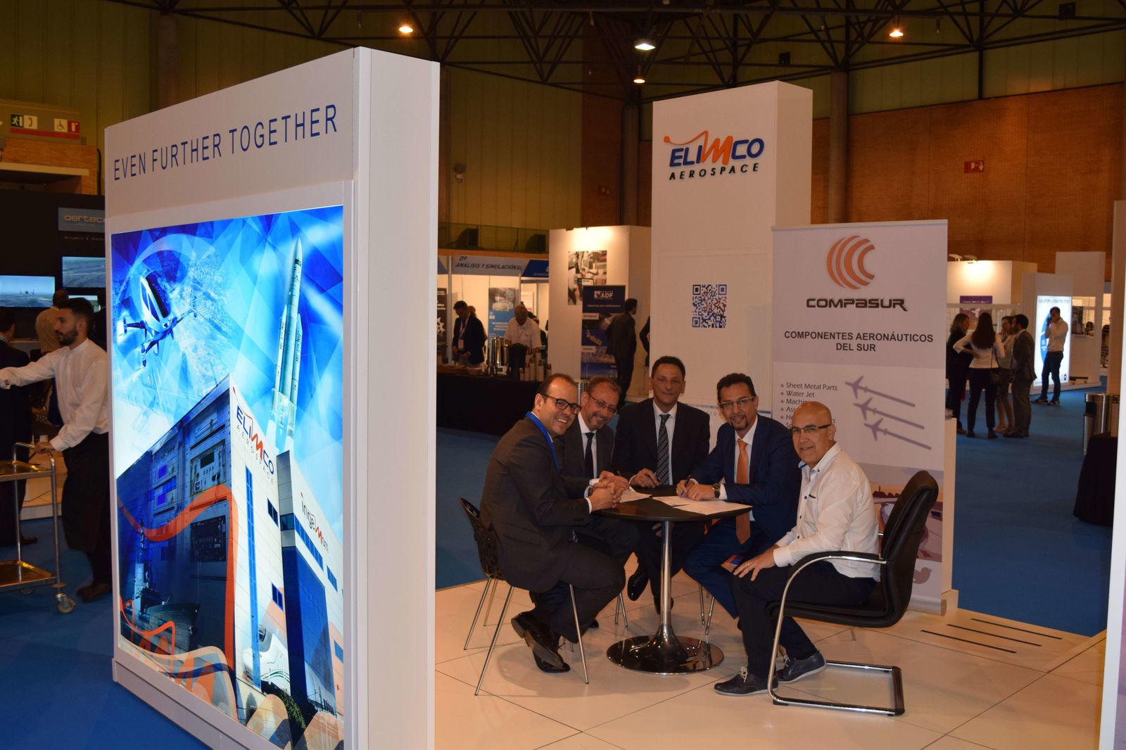 Representantes de ambas empresas en la última ADM de Sevilla.