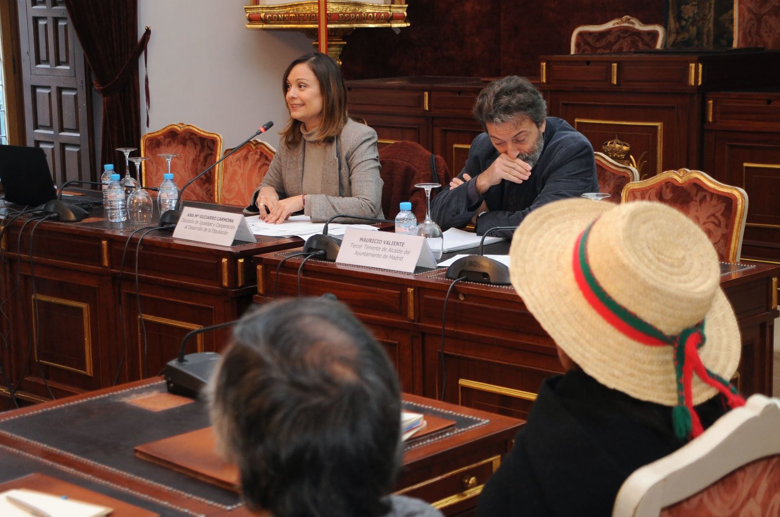 Un momento del debate, en el Salón de Plenos de la Diputación.