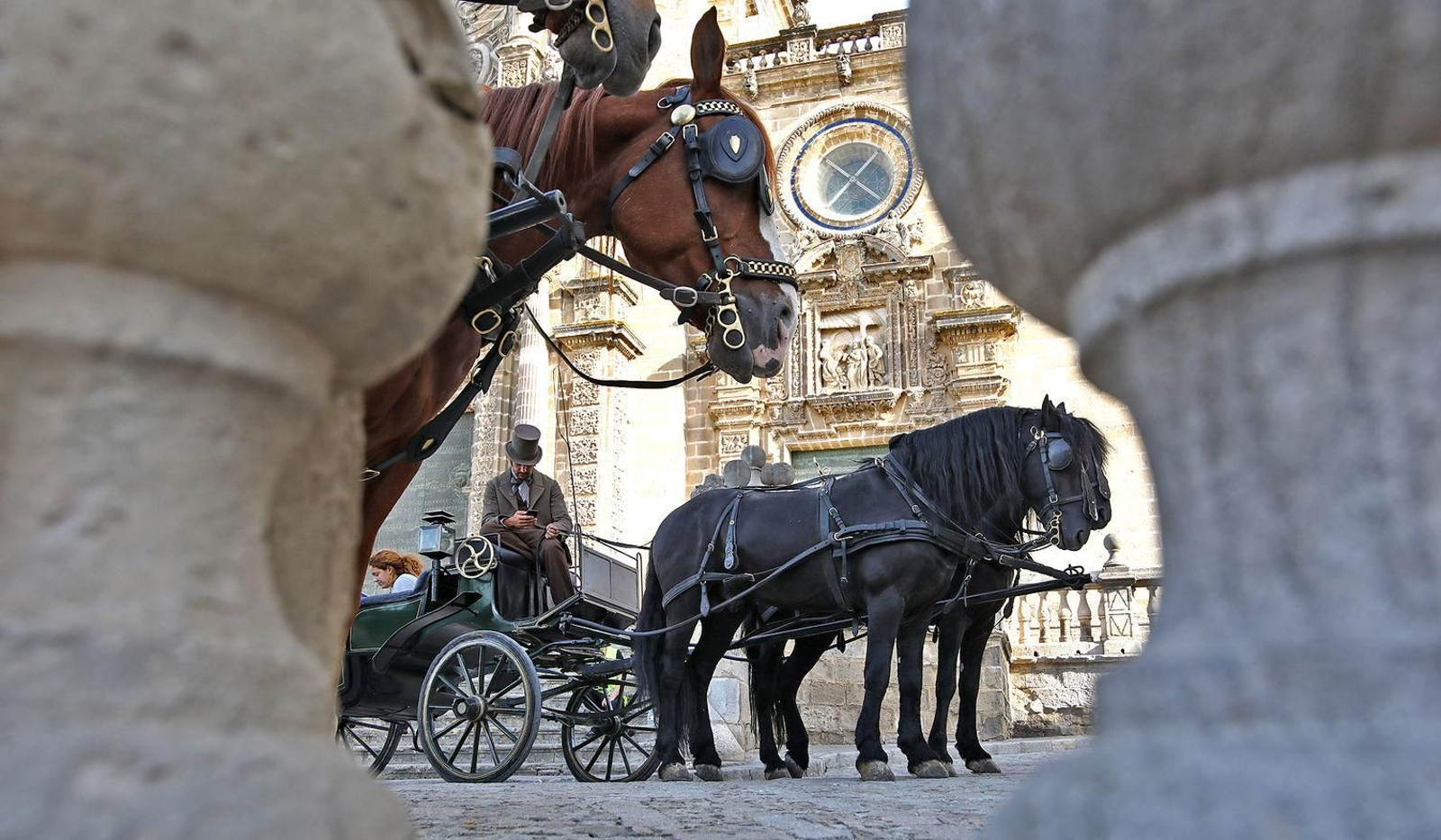 Figurantes de 'La Templanza' en Jerez. Figurantes de 'La Templanza' en Jerez.