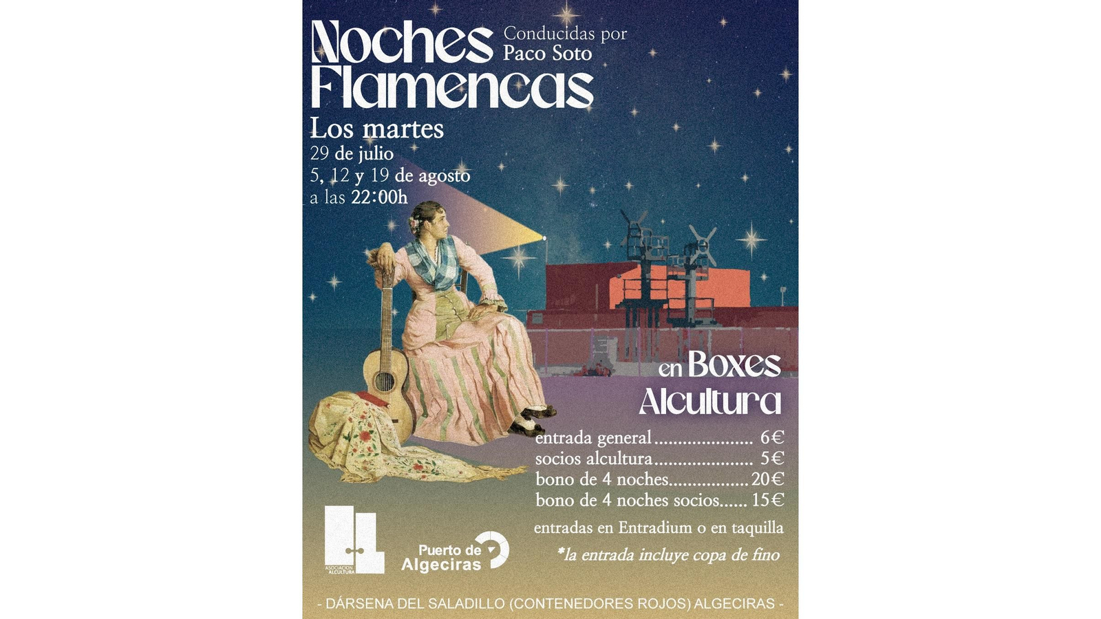 El cartel de las Noches Flamencas de AlCultura.