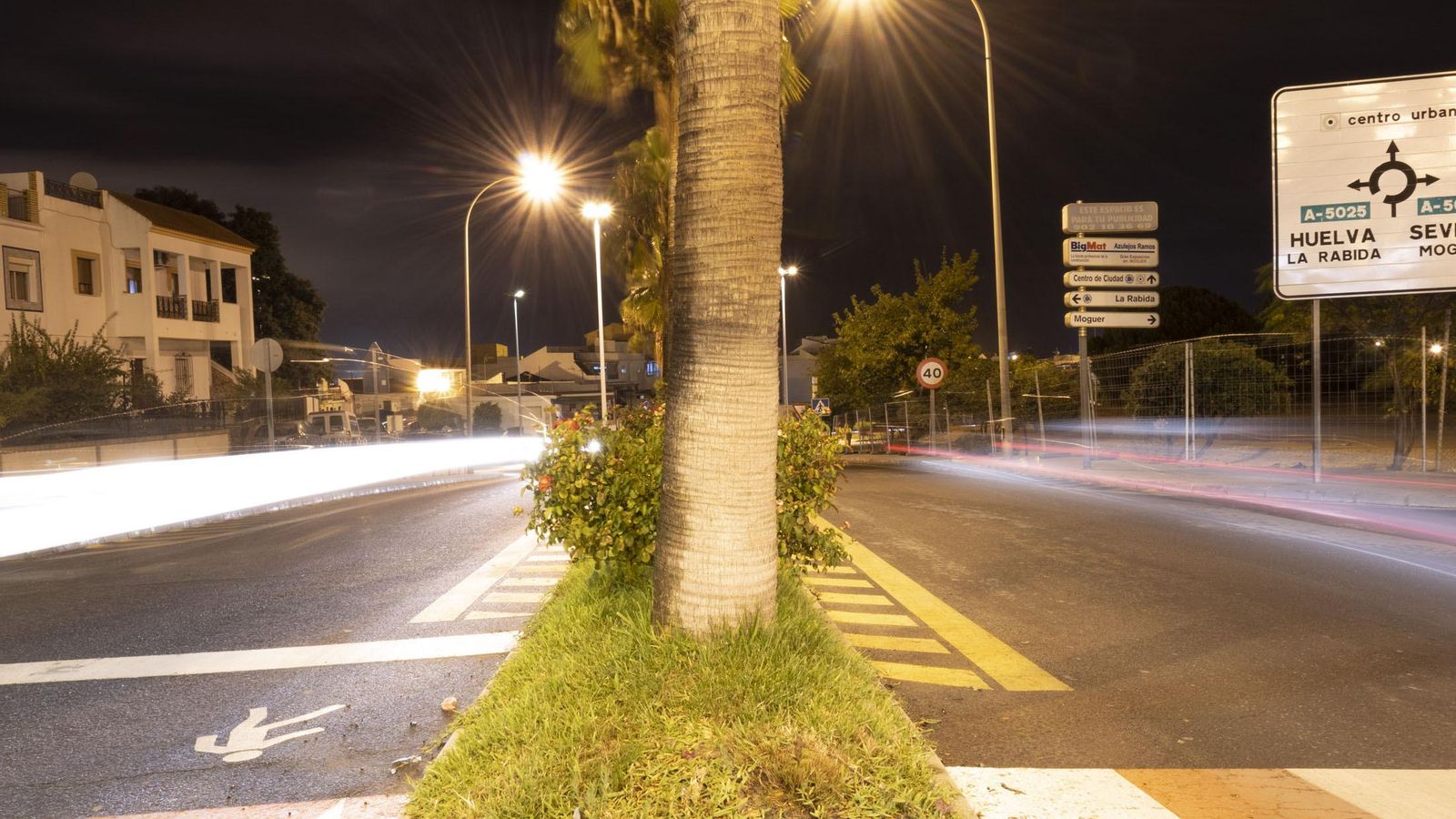 Intensidad lumínica en Palos de la Frontera.