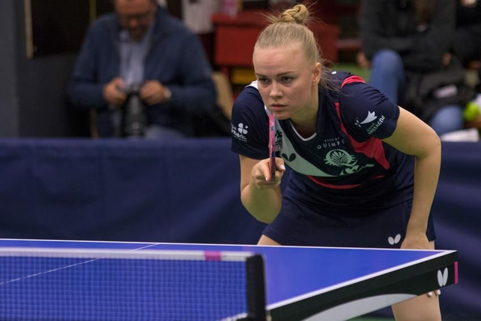 Hapanova, durante un partido de la liga francesa. Hapanova, durante un partido de la liga francesa.