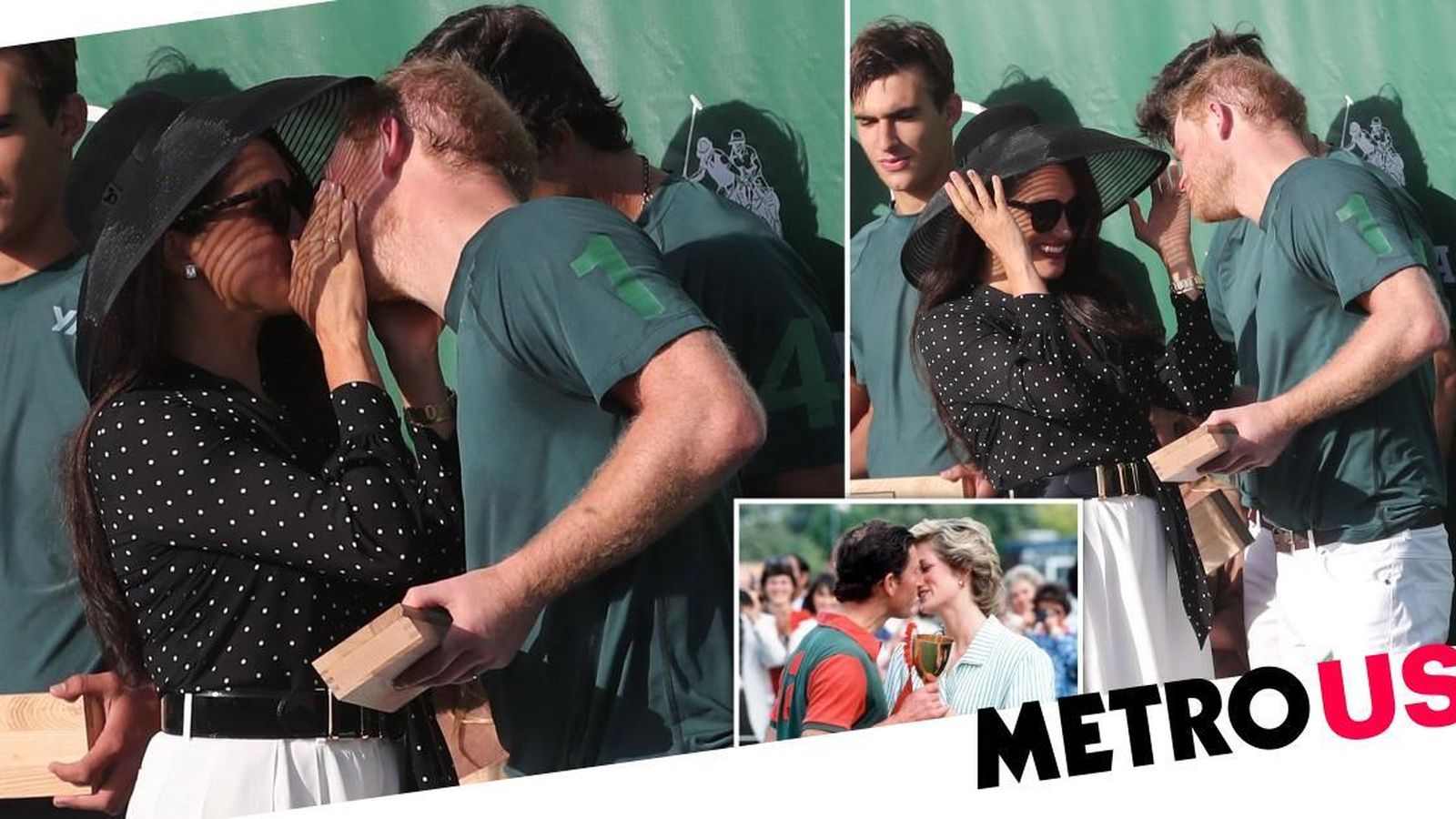 El romántico beso de los duques de Sussex en el polo.